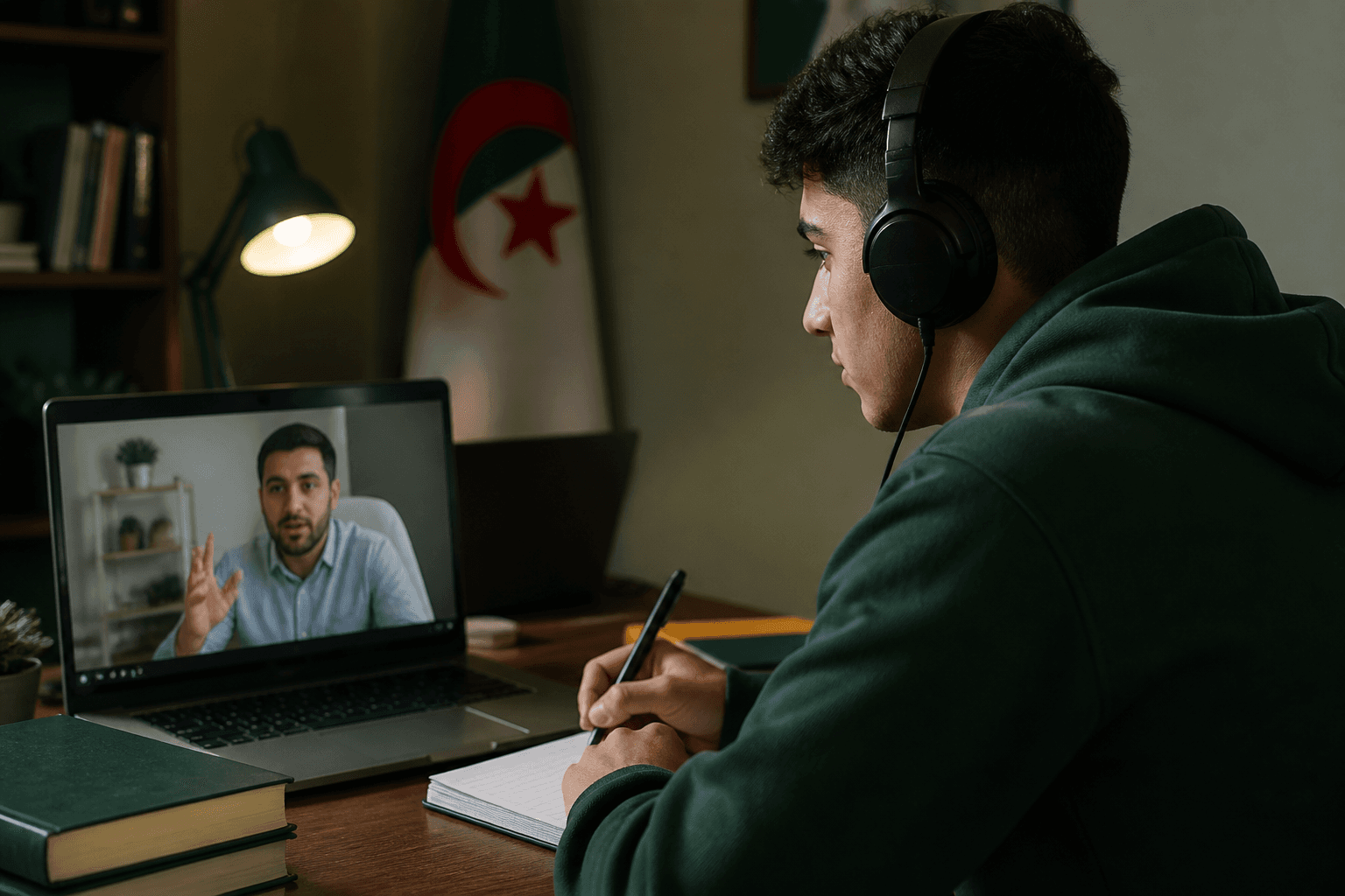 شاب يقابل شاشة أستاذ